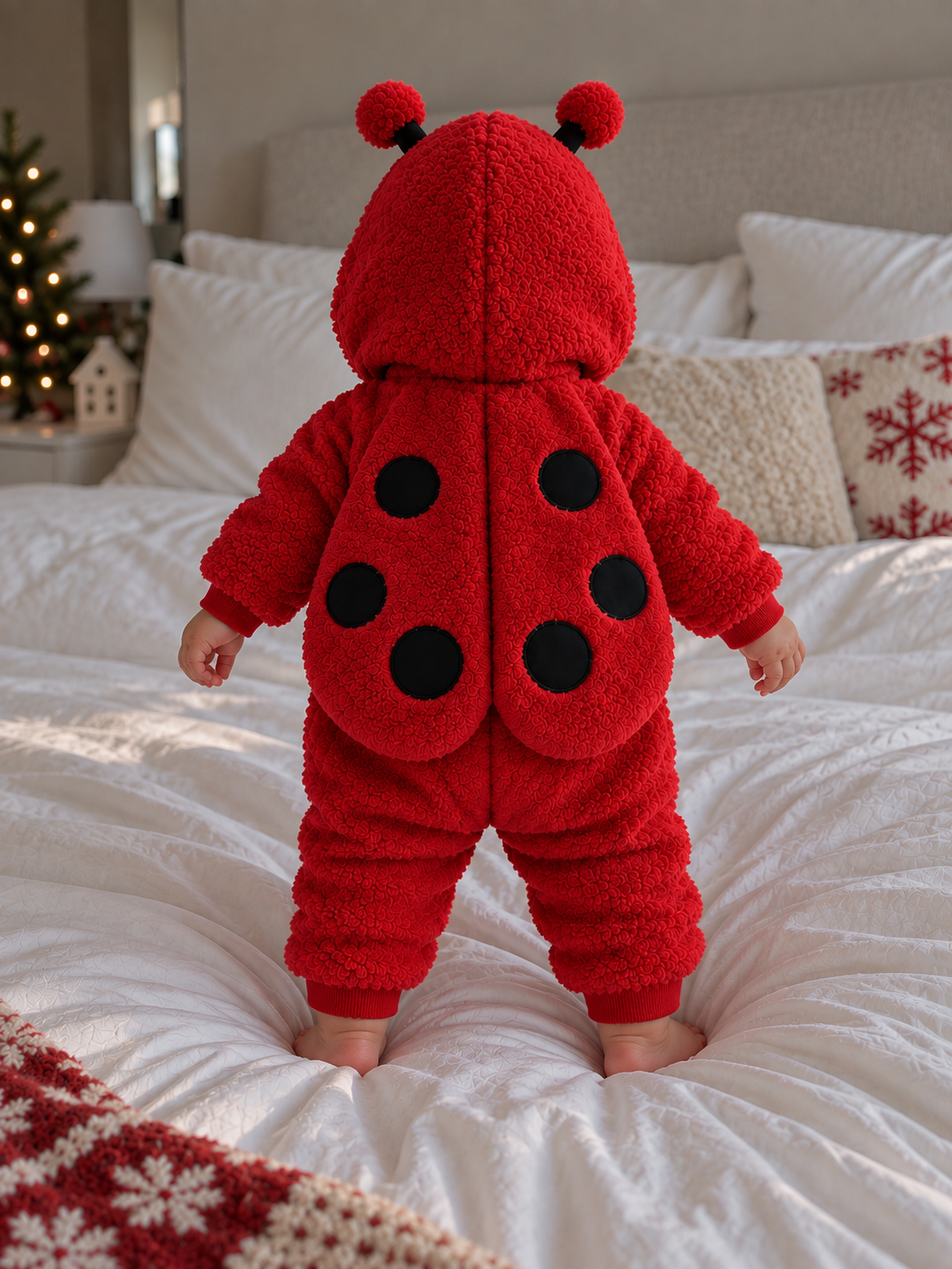 Cosy Ladybug Romper That Keeps Baby Warm