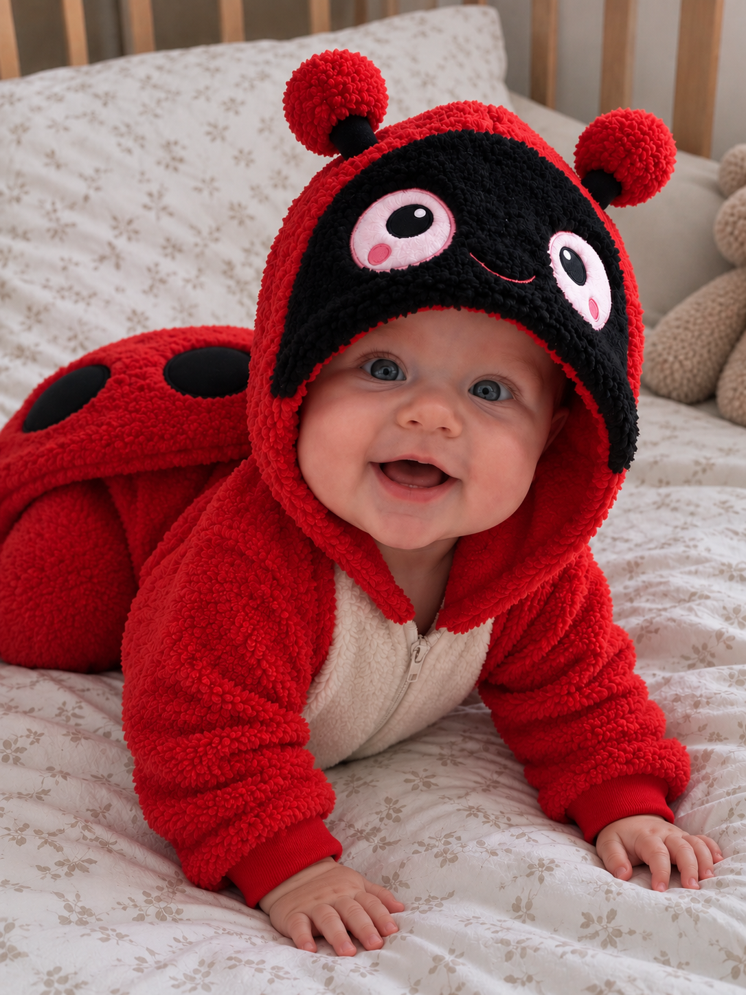 Cosy Ladybug Romper That Keeps Baby Warm